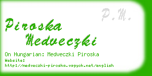 piroska medveczki business card
